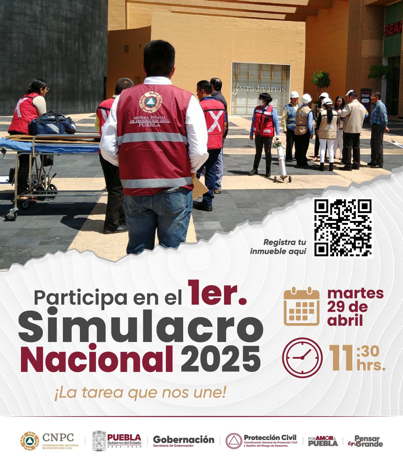 29 de abril, primer simulacro nacional - Desde Puebla