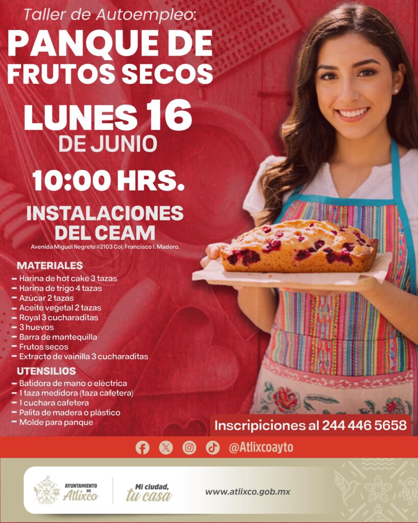 Conoce los talleres de autoempleo gratuitos para las mujeres en Atlixco