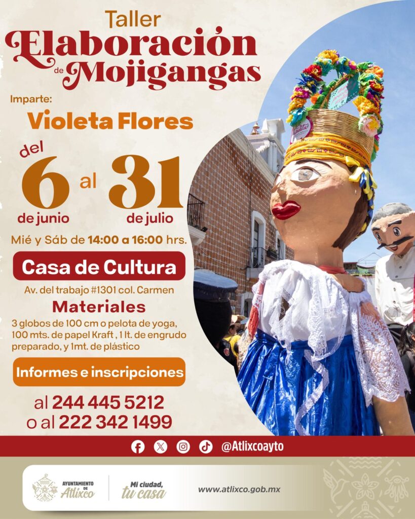 En Atlixco Casa de Cultura te ofrece nuevos talleres