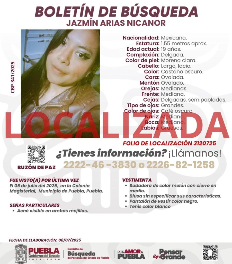 Localizan a jóvenes reportadas desaparecidas en Puebla capital y Tehuacán