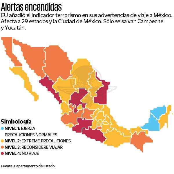 EU advierte a sus ciudadanos de terrorismo en todo México