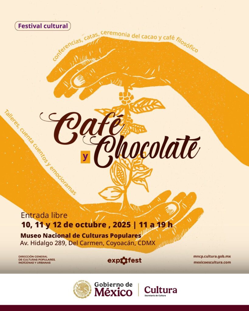 El Festival Cultural Café y Chocolate llega del 10 al 12 de octubre al Museo Nacional De Culturas Populares En Coyoacán, con una fascinante edición de “Día De Muertos”