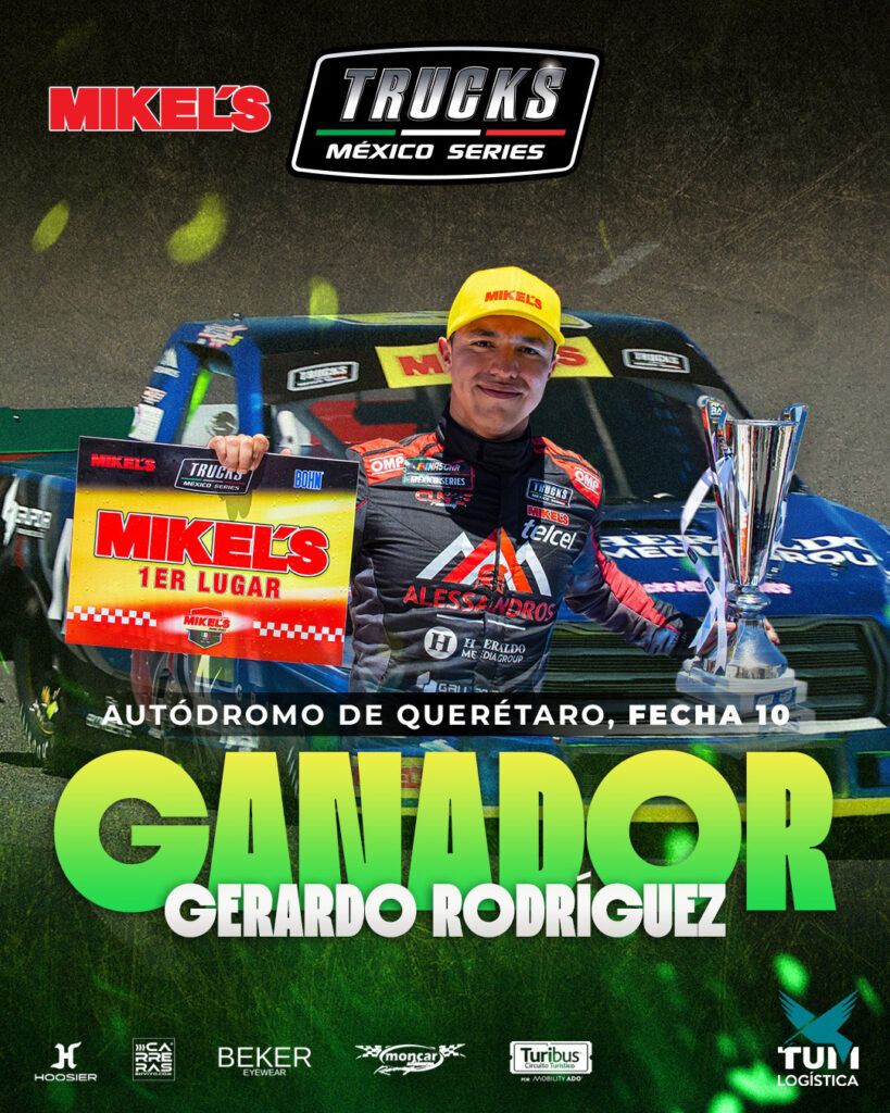 Gerardo Rodríguez, conquista Querétaro y se lleva su 5° triunfo de Trucks México Series
