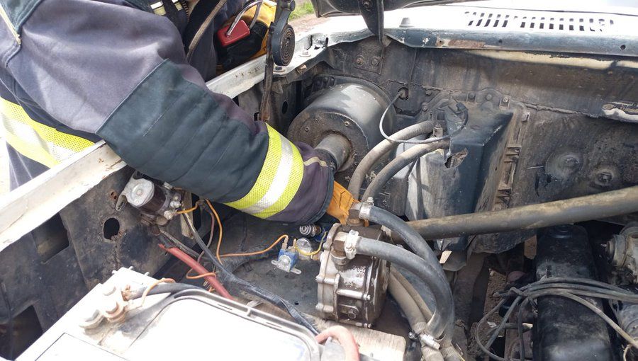 PC atendió fuga de gas por camioneta de carga en San José del Conde