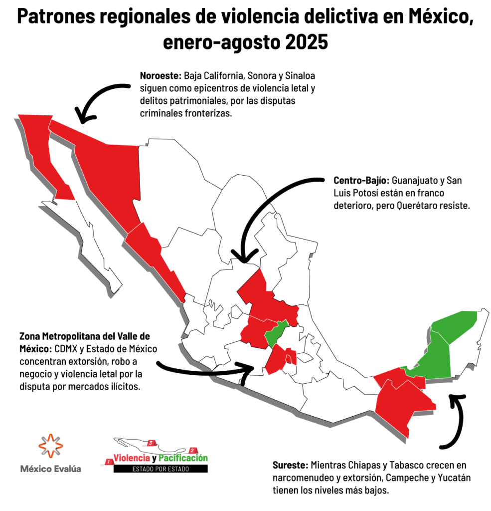 5 estados bajo presión por diversificación criminal