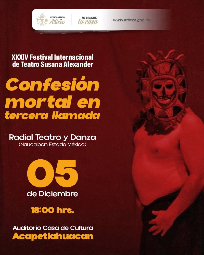Anuncian el Festival Internacional de Teatro Susana Alexander en Atlixco