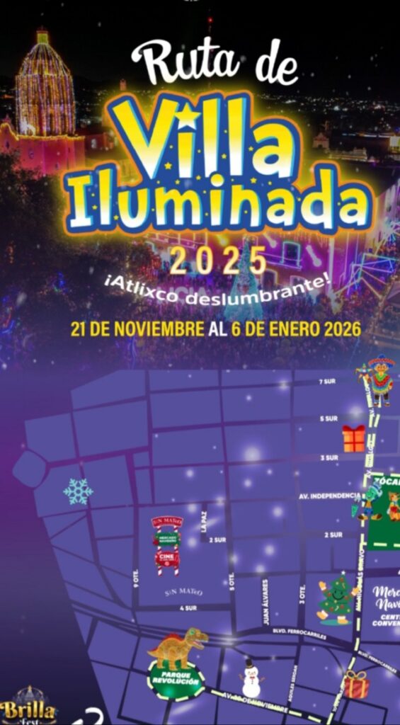 Este viernes iniciará la villa iluminada Atlixco 2025