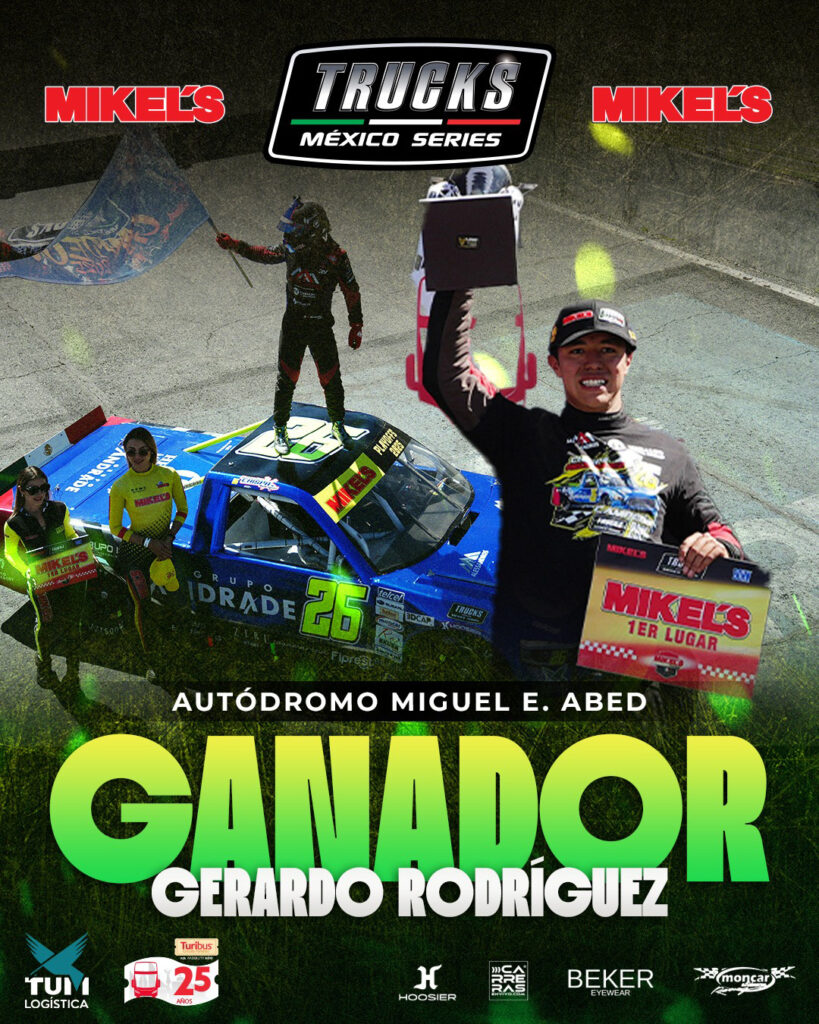 Con su 7° triunfo, Gerardo Rodríguez selló el título 2025 de Trucks México Series