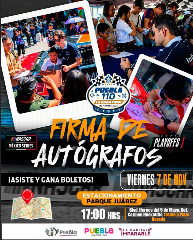 Pilotos de Nascar firmarán autógrafos este viernes en Puebla capital