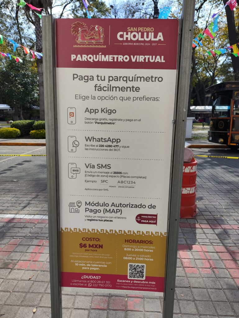 Confirman reanudación de parquímetros en San Pedro Cholula