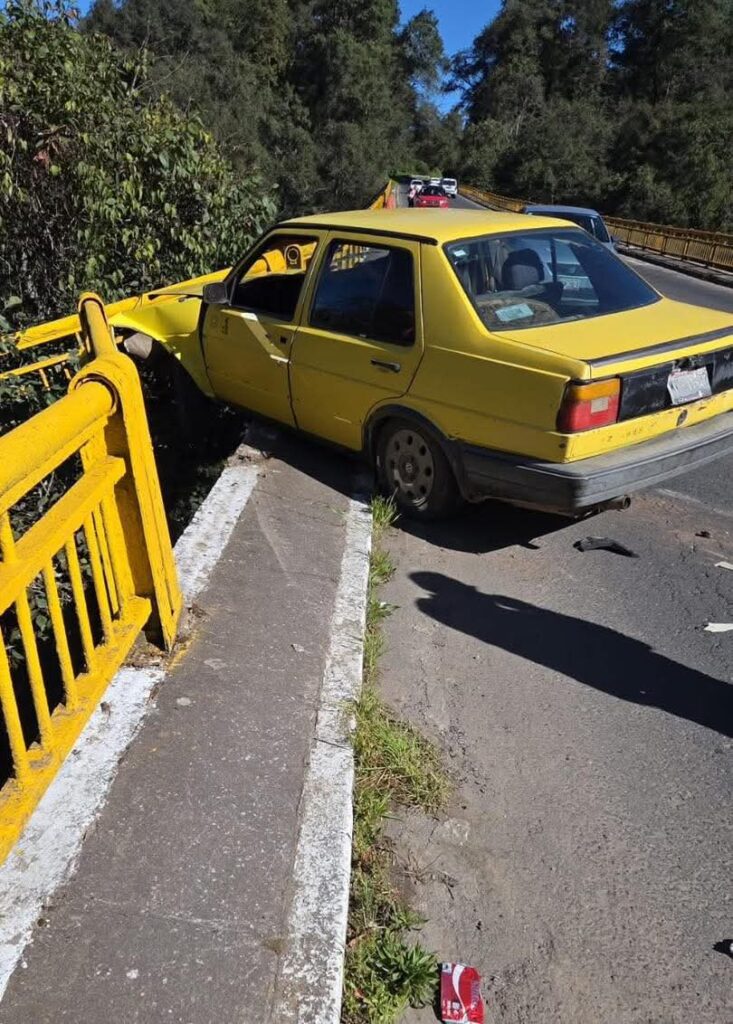 Accidente en Huauchinango – puente de Totolapa dejaría dos heridos 