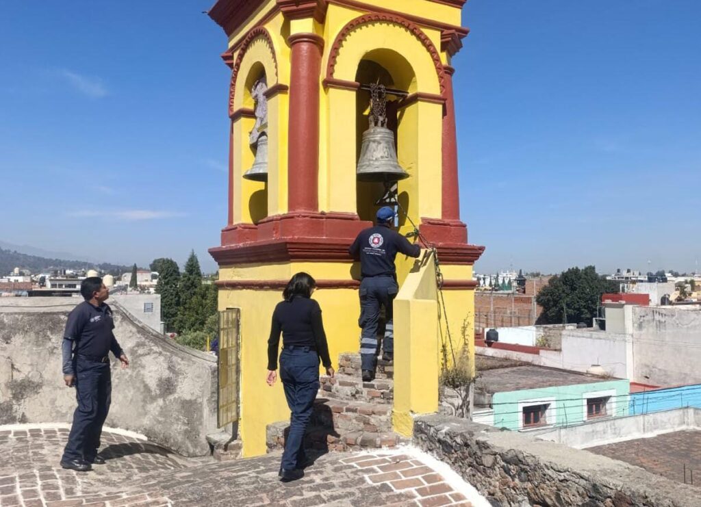 En San Pedro Cholula preparan concierto de Campanas Vaniloquio 2025