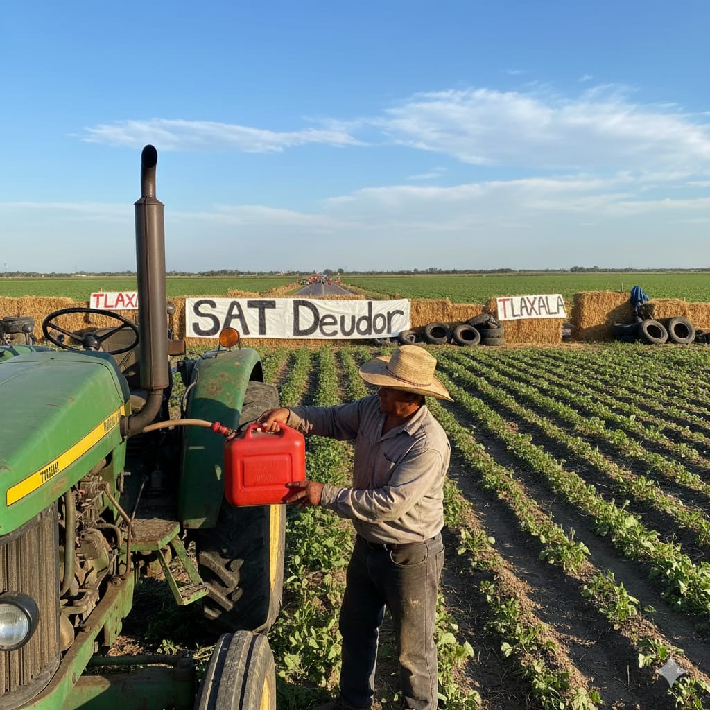 Adeudo millonario del SAT con agricultores de Tlaxcala por estímulo agropecuario; amagan con movilizacionesy bloqueos en el estado