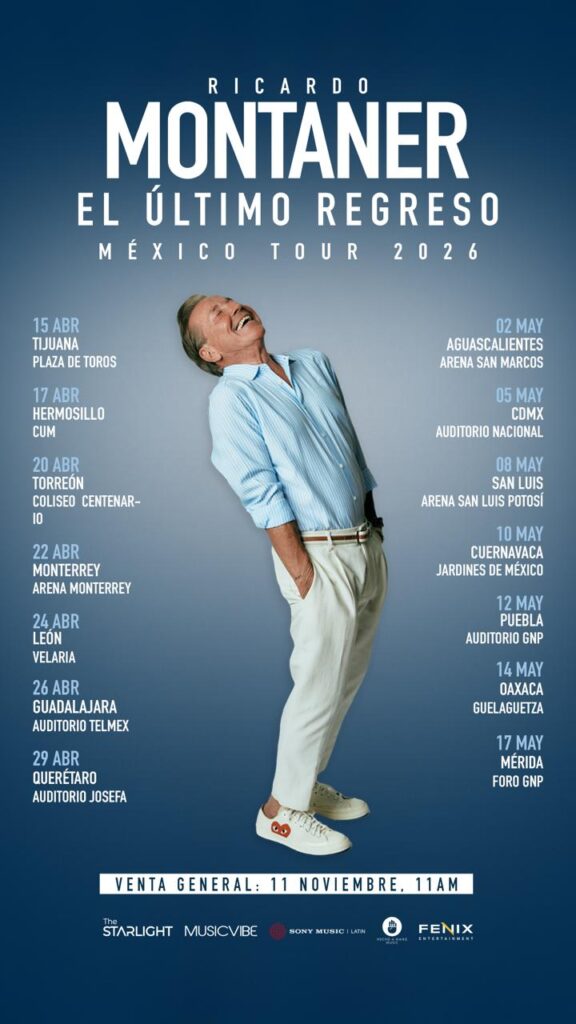 Ricardo Montaner regresa a los escenarios con su gira “El Último Regreso World Tour 2026”