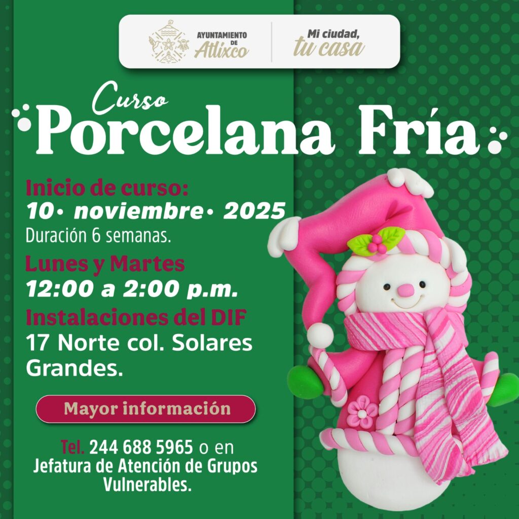 Ariadna Ayala invita a inscribirse en cursos artísticos navideños del DIF Atlixco