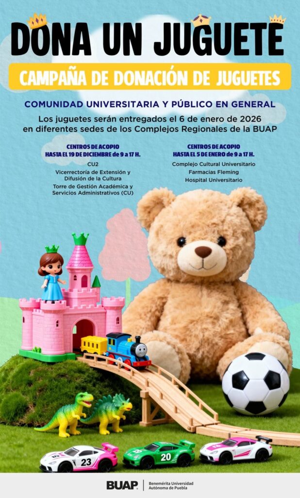 BUAP invita a su recolecta de juguetes 2026