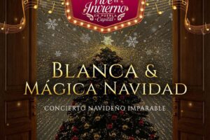 Blanca Mágica Navidad: música y danza iluminan el Zócalo de Puebla.