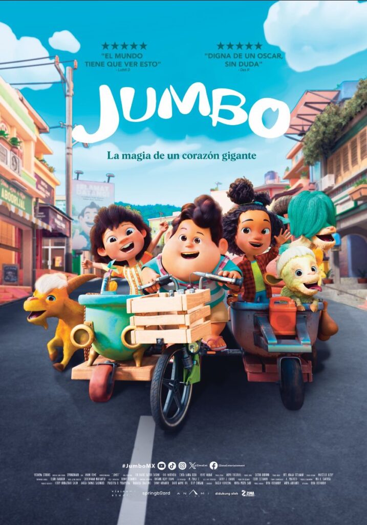 “Jumbo”, la película animada ópera prima de Ryan Adriandthy, se estrena el jueves 1 de enero en México