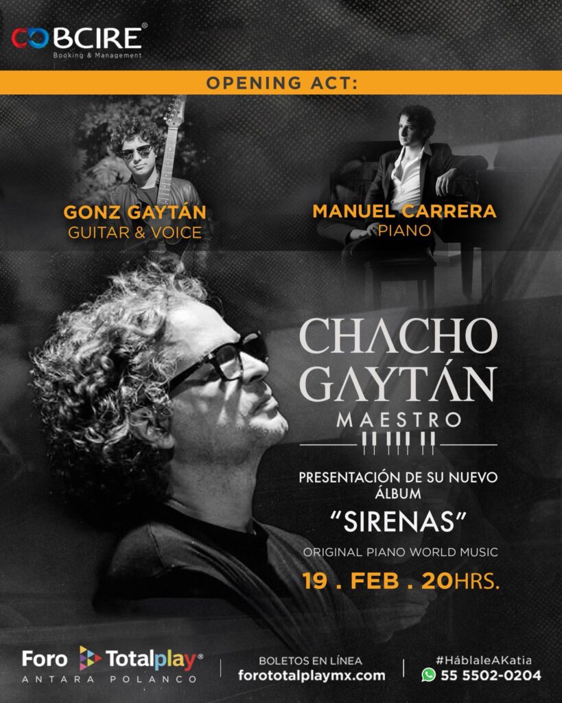 El “MAESTRO” Chacho Gaytán presentará en un concierto inmersivo los temas de “Sirenas”, su más reciente disco