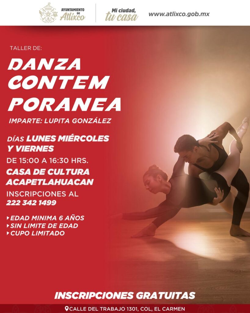 Teatro, danza y literatura, entre los talleres que puedes tomar en Atlixco