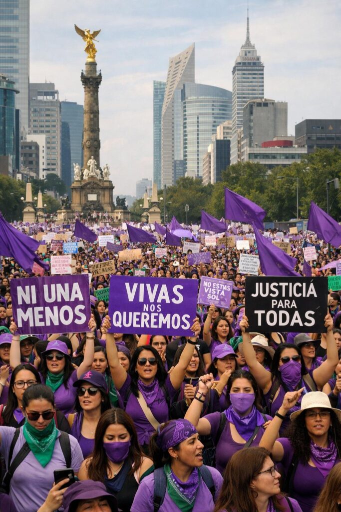 Marchas del 8M reúnen a miles de mujeres en todo México