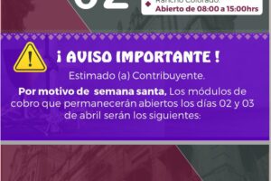 Anuncian horarios de tesorería en Puebla capital durante Semana Santa