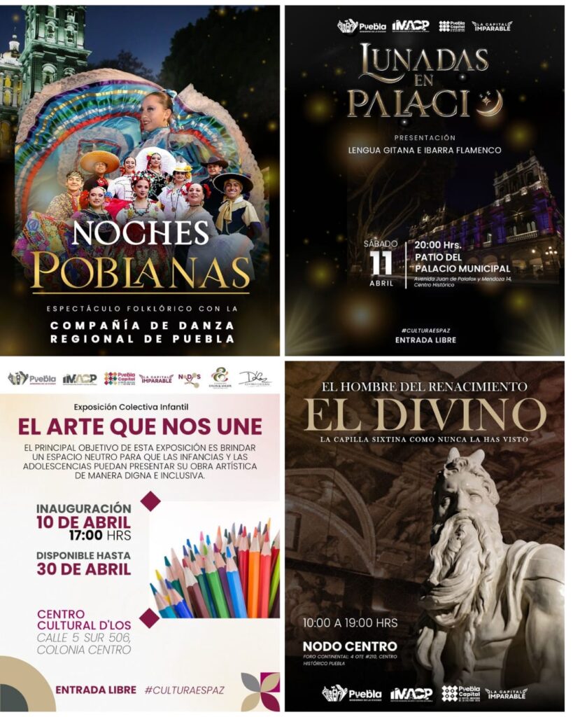 Cartelera cultural y artística de fin de semana en Puebla capital