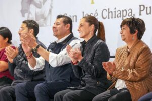 Mexicanas con vivienda y sin deuda: Sheinbaum en San José Chiapa