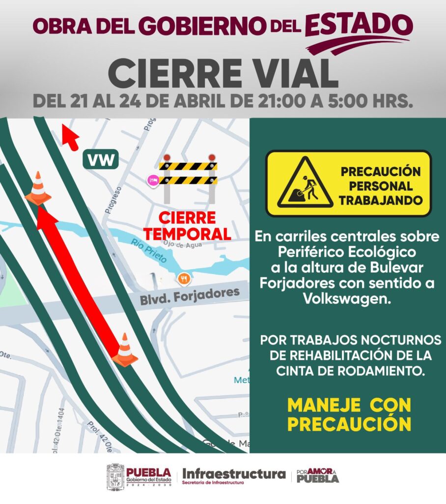 ¡ALERTA!: Anuncian tendido nocturno de carpeta en Periférico Ecológico