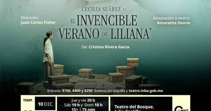 La reconocida y talentosa actriz Cecilia Suárez protagoniza la obra teatral “El invencible verano de Liliana”