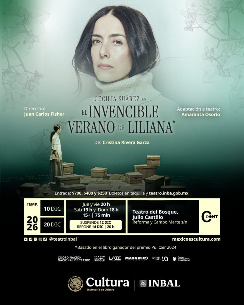 La reconocida y talentosa actriz Cecilia Suárez protagoniza la obra teatral “El invencible verano de Liliana”