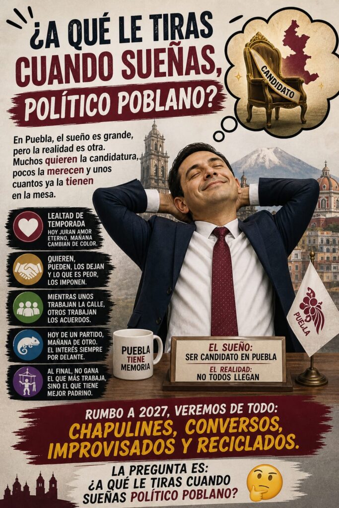 ¿A qué le tiras cuando sueñas… político poblano?