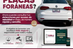 Ya se pueden consultar en Puebla las multas para placas foráneas