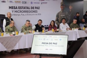 Encabeza Armenta mesa de seguridad en Huauchinango con autoridades de Veracruz e Hidalgo