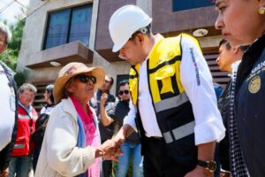 Armenta recorre zonas de Ciudad Serdán afectadas por lluvias