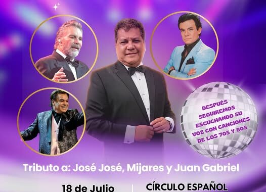 El extraordinario cantante Gustavo León ofrecerá “Noche Romántica: Tributo a José José, Mijares y Juan Gabriel” en Puebla