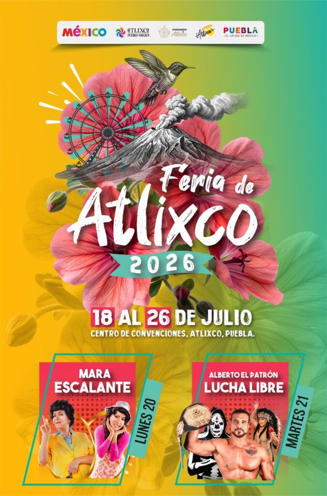Mara Escalante y Alberto “El Patrón”, en la feria Atlixco 2026