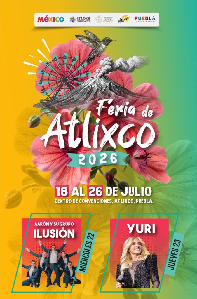 ¡La Feria de Atlixco 2026 enciende el escenario con la internacional Yuri y Aarón y su Grupo Ilusión!