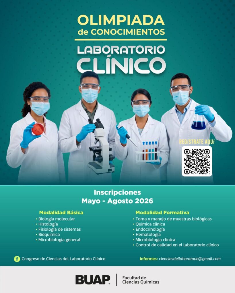 BUAP invita a su Olimpiada de Conocimientos en “Laboratorio Clínico”