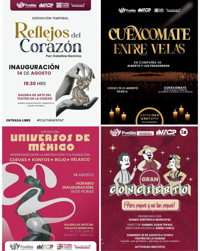 Noche de Museos, feria de chile en nogada y libros este fin de semana en Puebla capital
