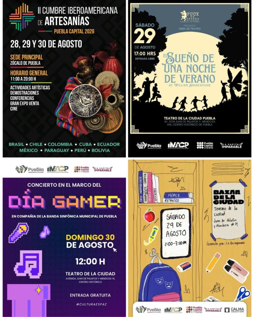 ¡Consulta la cartelera cultural y artística del fin de semana en la Angelópolis!