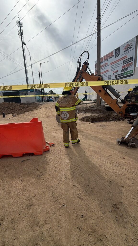 Alertan por fuga de gas natural en la colonia El Porvenir