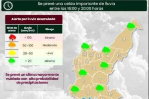 Domingo nublado y con lluvia por la tarde, proyecta el Servicio Meteorológico Nacional en la capital del estado