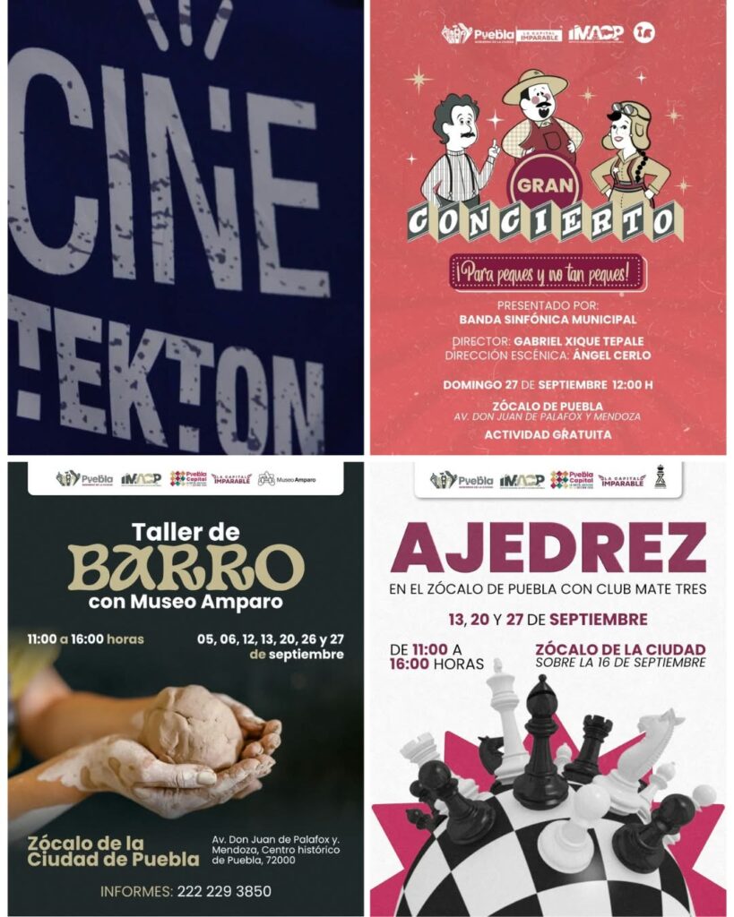 Música, cine y teatro ofrece la Angelópolis este fin de semana